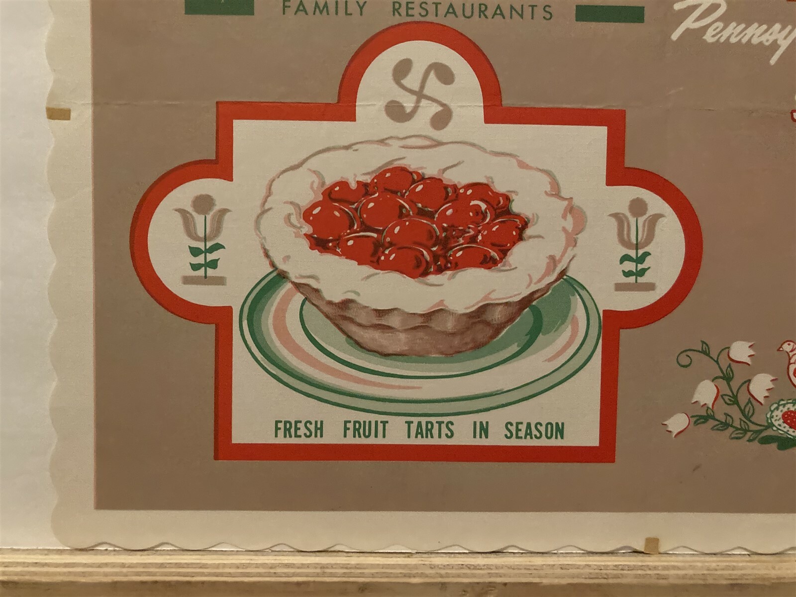 1950 Dutch Pantry Restaurant Placemat State College Sunbury PA