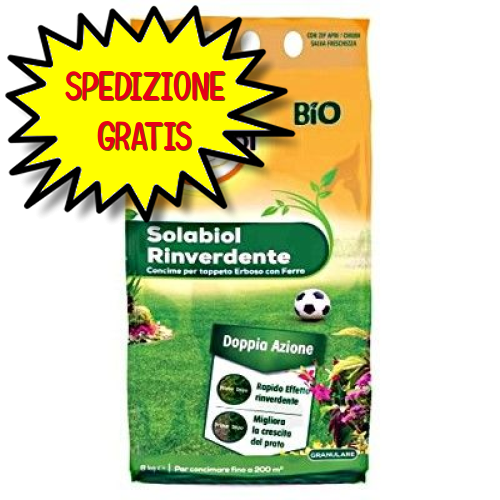 SOLABIOL CONCIME BIOLOGICO CON EFFETTO NUTRITIVO E RINVERDENTE 8 KG