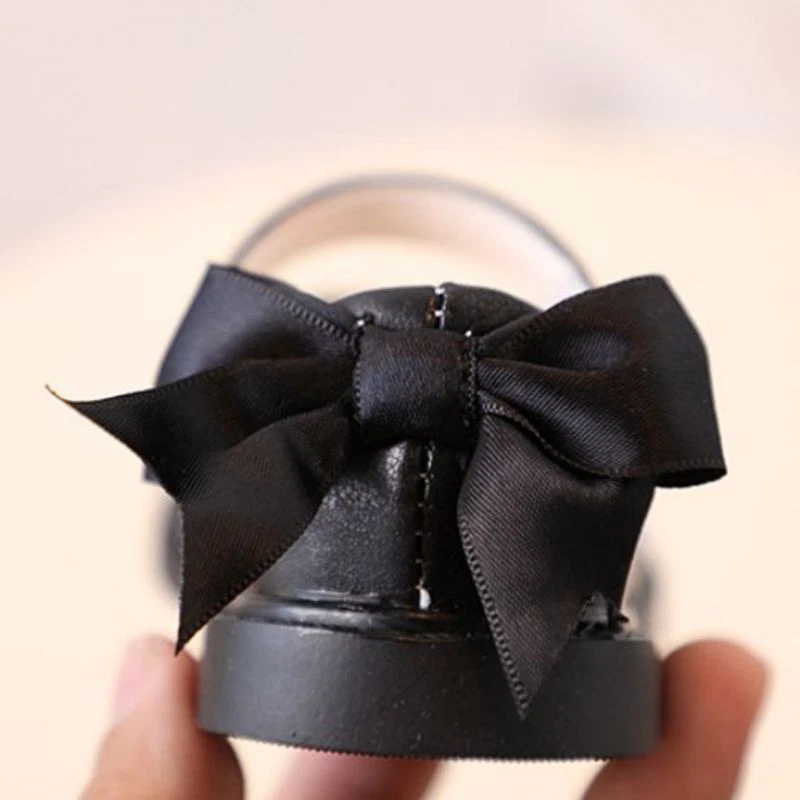 Girls Baby Newborn Bow Party Dot Dress Leather Shoes Toddlers Soft School Flats - Image 2 of 4
