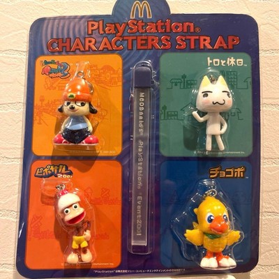 McDonald's Strap Charm PaRappa the Rapper Chocobo Ape Escape Toro Playstation JP