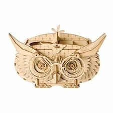 Hands Craft 3D Puzzle Modern Laser Cut: Owl Storage Box 61 pcs