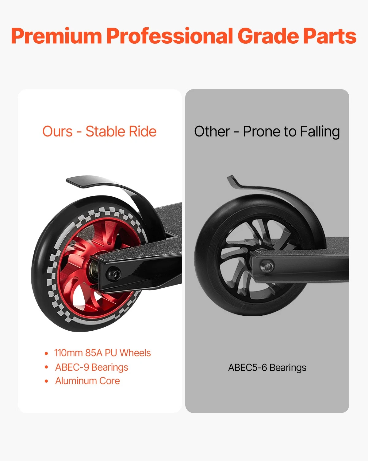 VEVOR Stunt Scooter Street Trick Scooters for Kid Adult Double Layer Deck