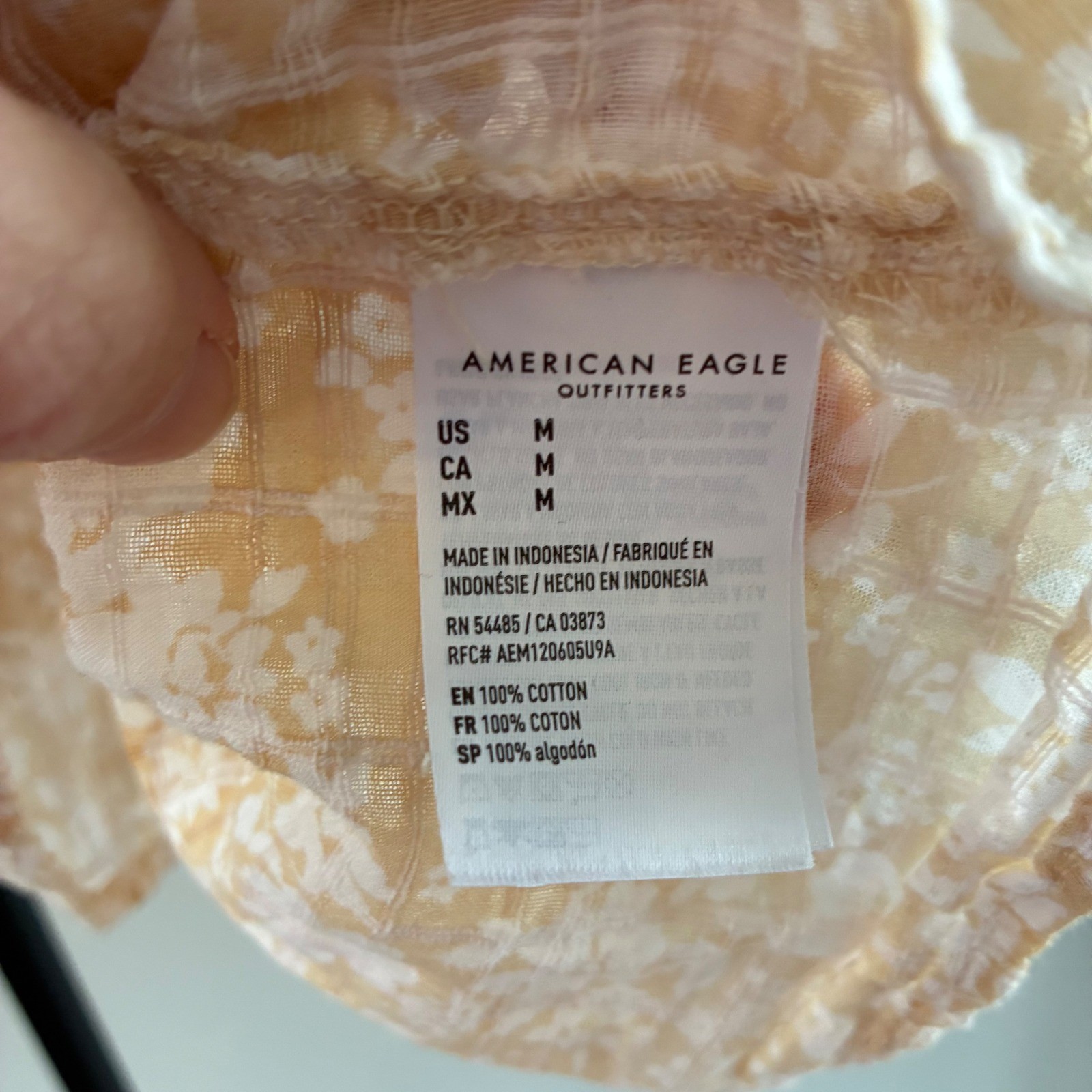 American Eagle Patchwork Floral Plaid Babydoll Bl… - image 5