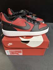 NEW Youth BOY Nike Court Borough Low Recraft GS Red/Black Size 5Y