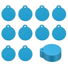Round Metal Stamping Blanks Tags 1.4"x1.3", 25 Pcs Round Anodized Aluminum Bl...