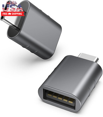 USB C to USB Adapter Pack of 2, USB 3.0 Female to Thunderbolt 4/3 Adapter Compat