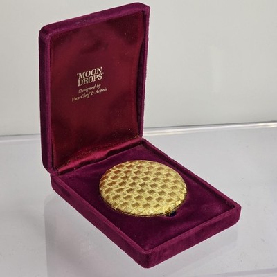 Vintage Revlon Moon Drops Powder Compact Velvet Case Van Cleef & Arpels