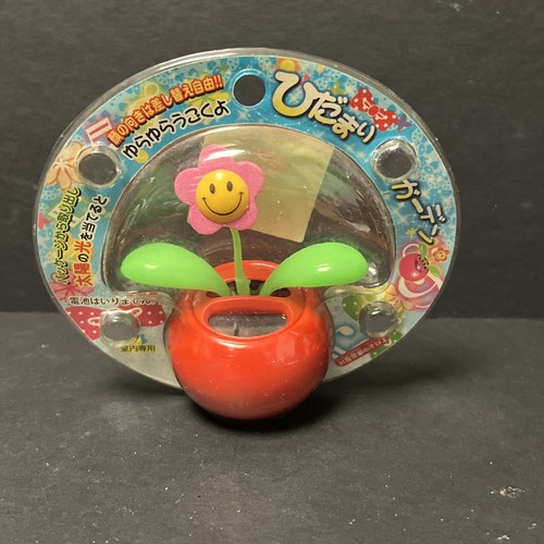 New Solar Powered Dancing Toy Bobblehead Happy Faces MINI Flowers - Set Of 4 Rnd - Picture 3 of 5