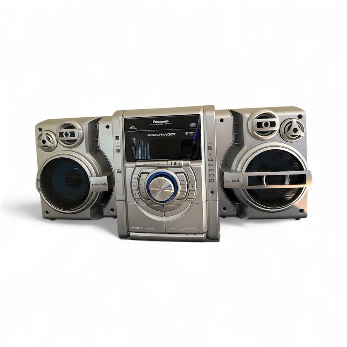Panasonic Sa-ak33 Stereo System 5 CD Changer 2 Cassette Am/fm AUX