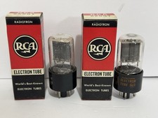 NOS (2) PAIR RCA 6X5GT VINTAGE TUBES - NEW OLD STOCK IN BOX