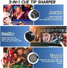 Vastarsky 3-in-1 Pool Cue Tip Tool Shaper Scuffer Aerator