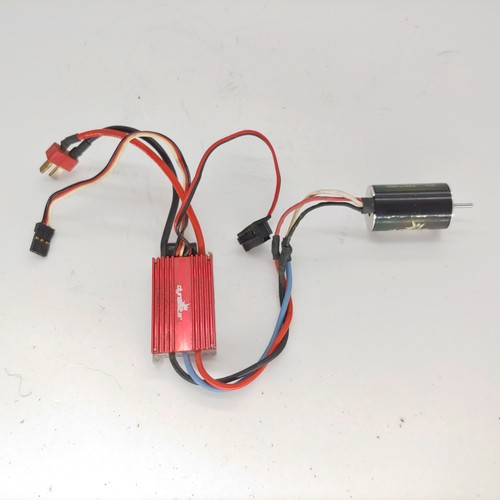 Vintage Dynamite Red Mini Brushless ESC w/ C4 9200kv 1/18 Motor Combo RC18 Mini-