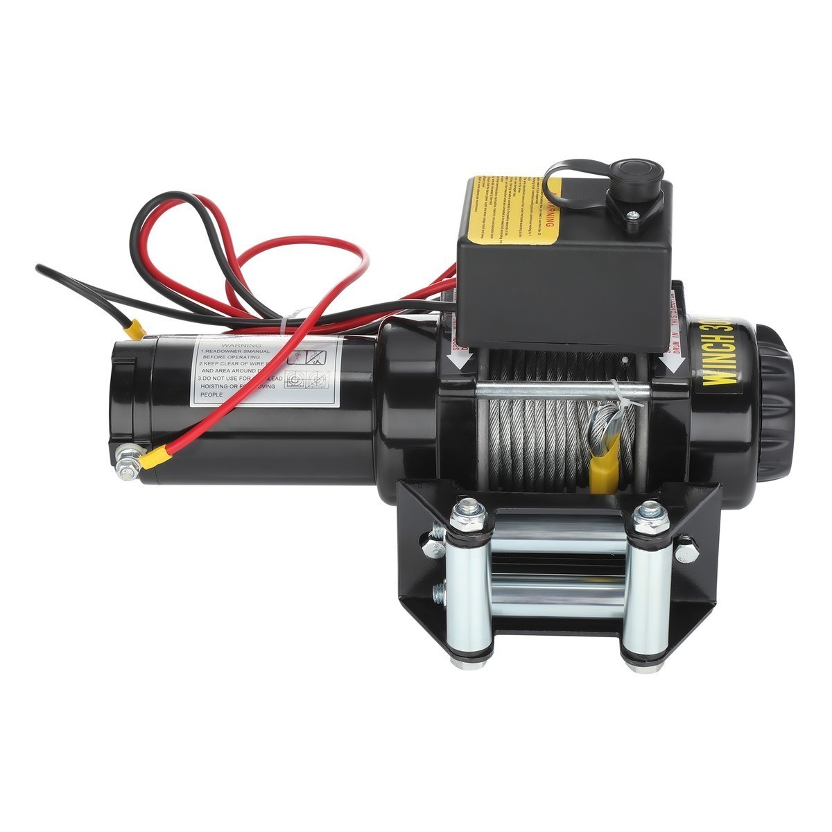 12V 4500lb/2041kg Car Electric Winch Fiber Rope With 2 Wireless Remote Controls - Image 4