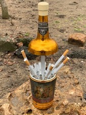 Vintage USSR Aluminum Cigarette Dispenser Bottle Uzbekistan Gold 70-80s