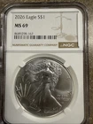 2026 $1 1-oz American Silver Eagle NGC MS69 Brown Label
