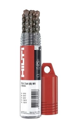 HILTI 2224211 Set mit 6 Bohrer Beton M1 für TE-C SDS Plus 5/120 6 6 8 10 12/170