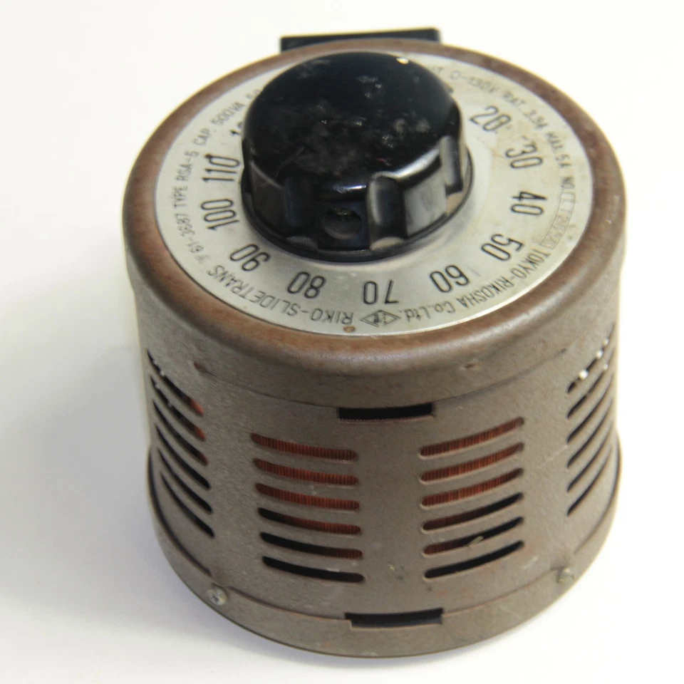 Transformador variable Tokyo-Rikosha Riko Slidetrans - Tipo RSA-5 500VA 1-130V ⚡  Foto 3 de 3