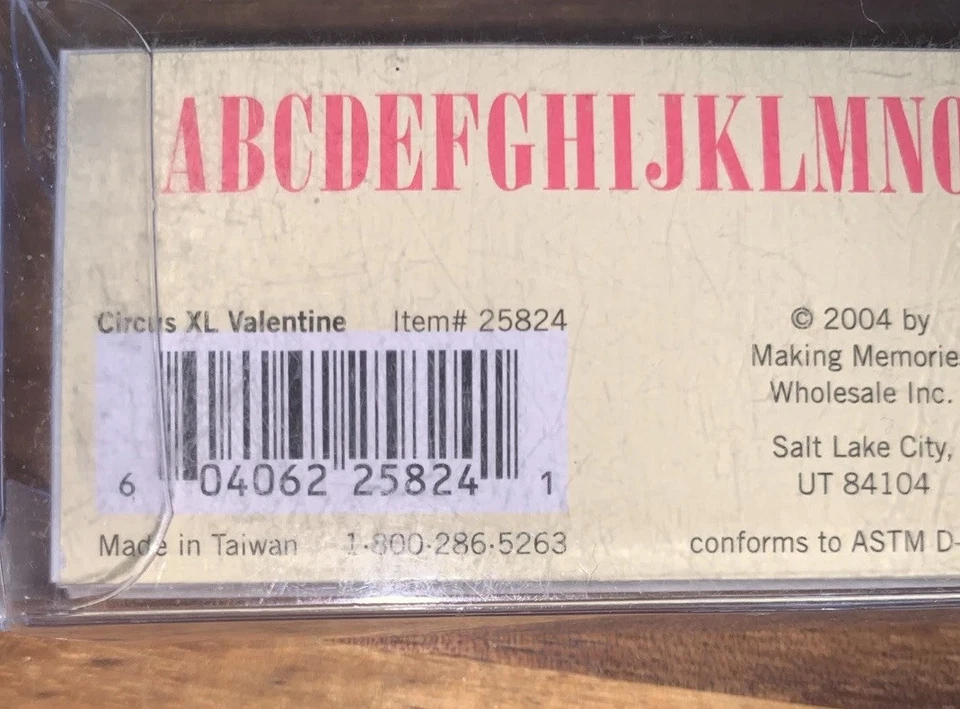 Making Memories Mixed Circus XL Valentine maiúscula esfregaços 2004 Htf - Imagem 3 de 3