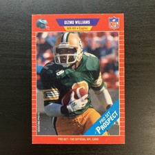 1989 GIZMO WILLIAMS PRO SET NFL ROOKIE CARD RC #535 PHILADELPHIA EAGLES . rookie card picture
