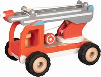 Feuerwehr Leiterwagen Feuerwehrauto Drehleiter Aus Holz, Goki 55877