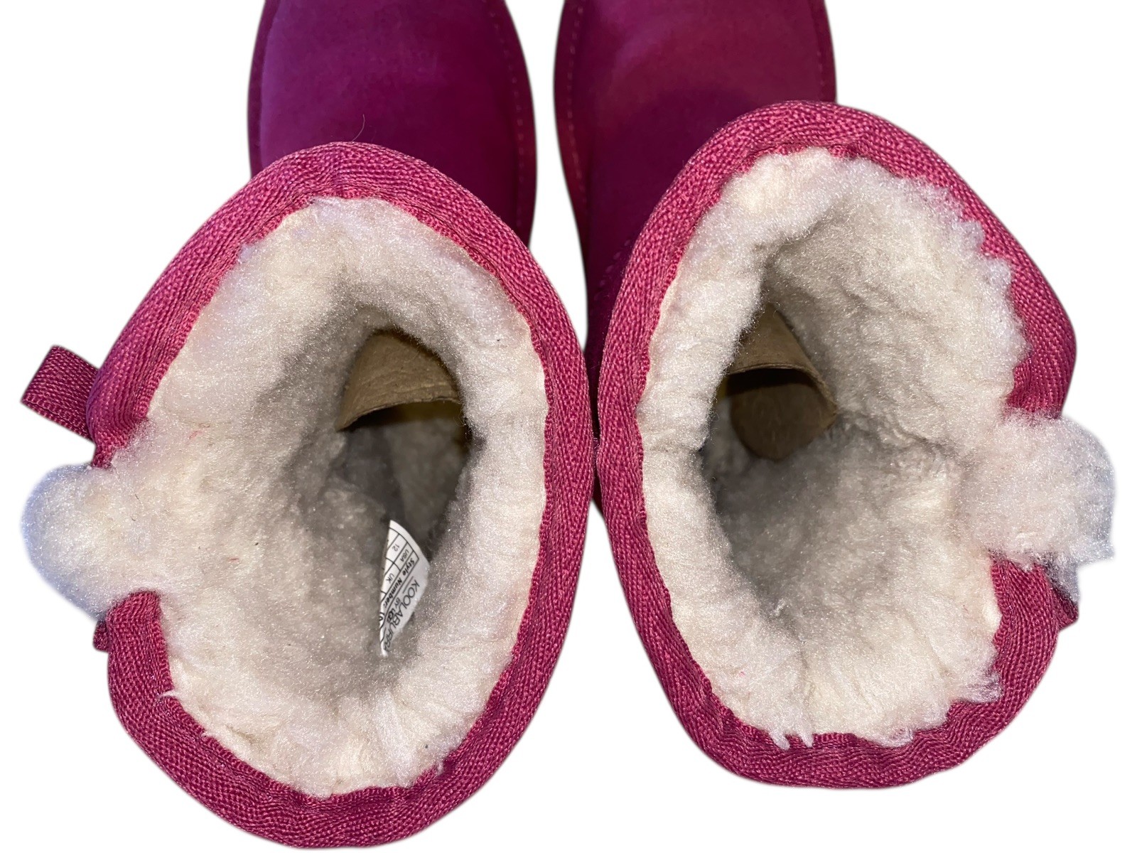 Koolaburra UGG Boots Girls 12 Bright Victoria Short Shearling Fur Bow 1019372 image 10