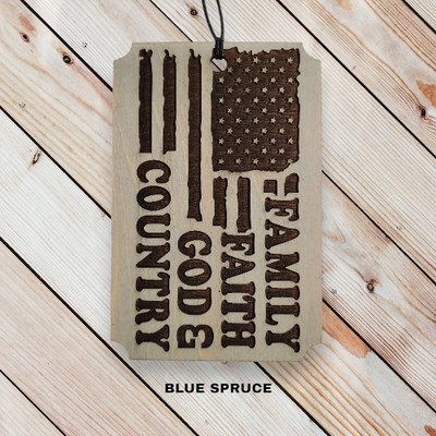 Family Faith God & Country - Car Air Freshener Holder