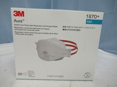 3M 1870+ N95 Aura Respirator and Surgical Mask exp 12/28 20 Count (P1)