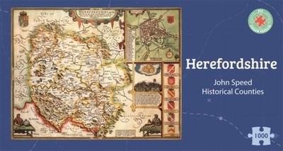 Herefordshire Historical 1610 Map 1000 Piece Puzzle (Paperback Book)