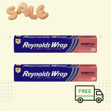 SALE-2 Pack Reynolds Wrap Everyday Strength Aluminum Foil Roll 12 Inch 225 Sq Ft