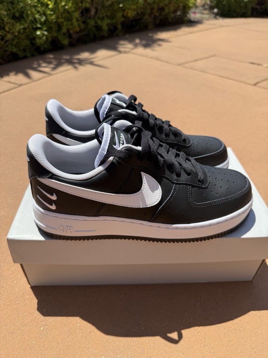 Nike Air Force 1 '07 LV8 Double Swoosh - Black White Mens