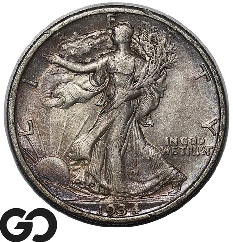 1934 Walking Liberty Half Dollar, Choice AU