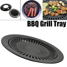 —BBQ Grill Rack Barbeque Kitchen Barbecue Pan Indoor Outdoor Nonstick Roasting