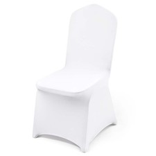 VEVOR 100PCS White Stretch Spandex Folding Chair Covers for Wedding Party Dining