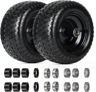 11X6.00-5'' Flat Free Tires   11X6-5 Solid Treaded Lawn Mower Tires/Wheel with 3/