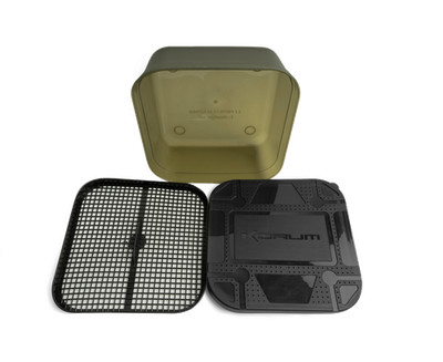 Korum Maggot Tub & Riddle - 2Pt 1.2L / Bait Tub / Fishing