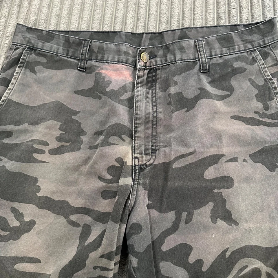 Pantalones Cortos Dickies Para Hombre 38 Verde Camuflaje Frente Plano Grunge Patinador Informal Y2K Foto 3 de 4