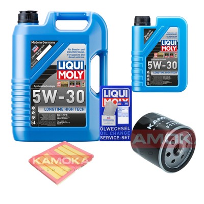 Inspektionspaket Liqui Moly 5W-30 Longtime 6L für Audi A1 Sportback 1.0 TFSI