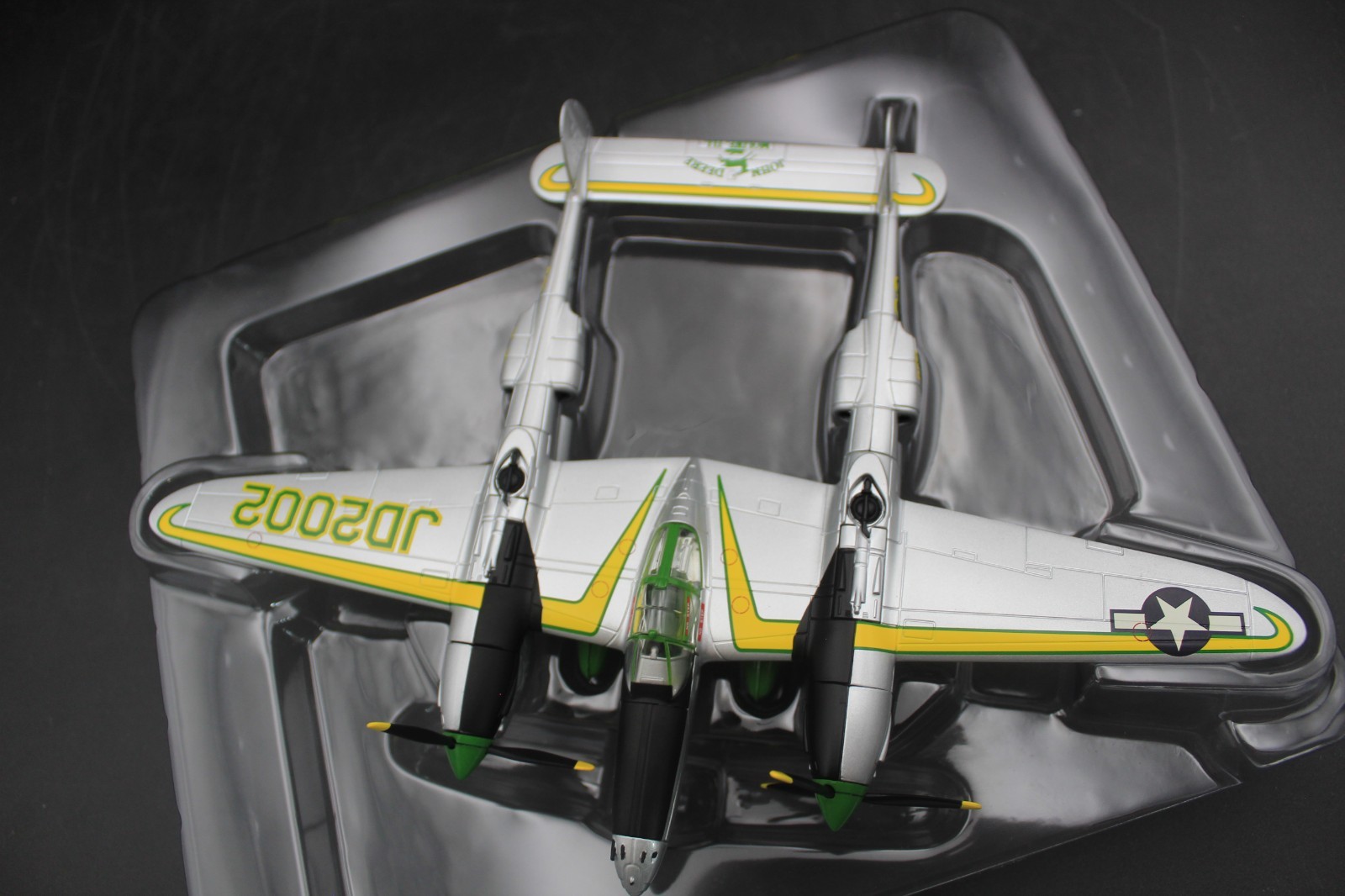 New In Box, Vintage John Deere P-38 Lightning Replica Die Cast. Limited