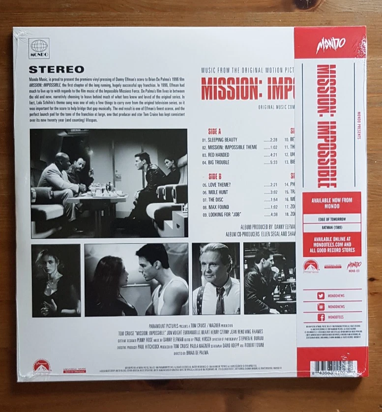 MISSION: IMPOSSIBLE * Danny Elfman * MONDO 2XLP * RED LIGHT / GREEN LIGHT * NEU - Bild 4 von 4