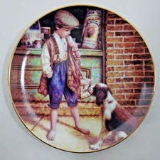 1991 Danbury Mint Shoeshine Boy JIm Daly Boys Will Be Boys Collector Plate EUC