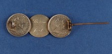 Australia: 1910 6d Six Pence x 3  LOVE TOKEN  Bessie from Jack  silver brooch