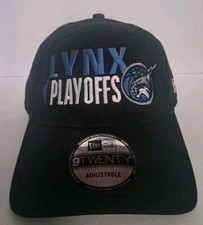 New Era Minnesota Lynx Playoffs 9TWENTY Adjustable Hat Black WNBA OSFA NWOT