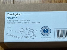 Kensington SD4839P USB-C Triple Video Driverless Dock Sealed Box / Brand New 