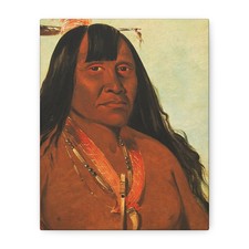 George Catlin - Bón-són-gee, New Fire, a Band Chief - Canvas Wall Art