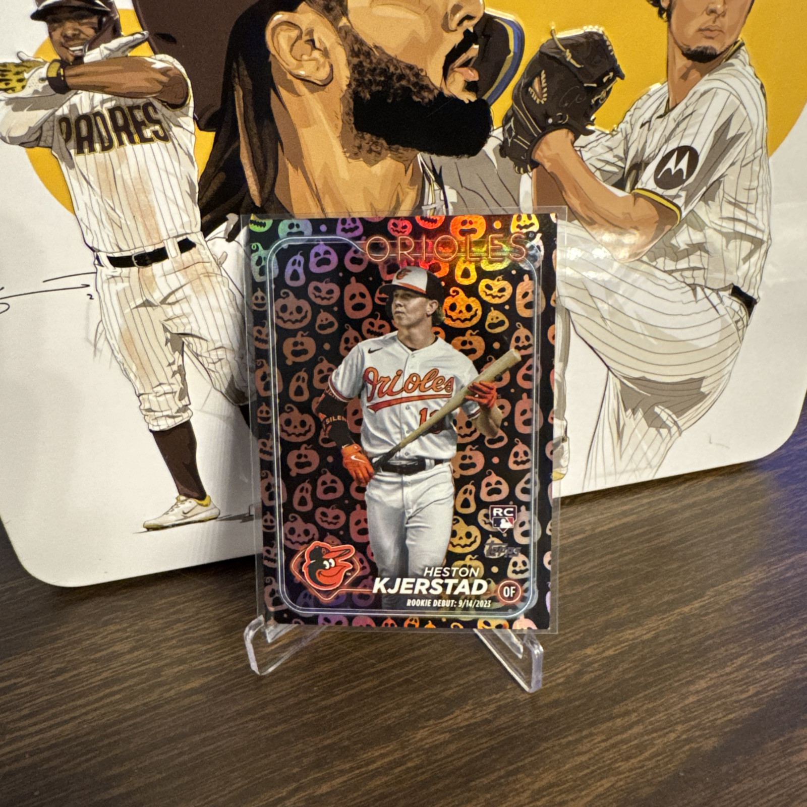 2024 Topps Update HESTON KJERSTAD Jack-O-Lantern Foil #US86 Orioles Rookie Debut