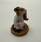 Wee Forest Folk M218 Mousey's Bunny Slippers White Pink Green Gown WFF '96 w/Box — photo 6