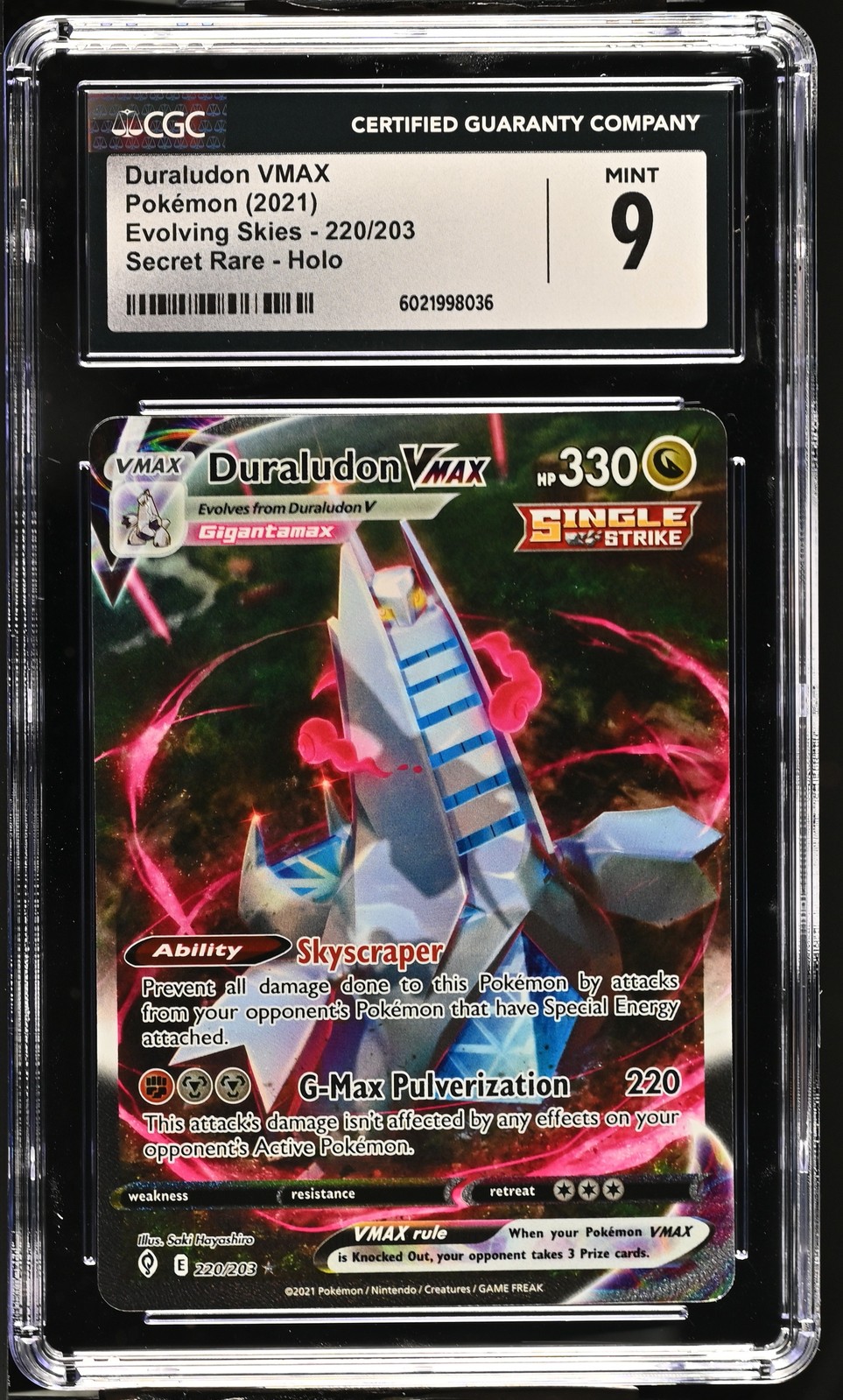 DURALUDON VMAX Evolving Skies Holo Rare #220 CGC 9 Pokemon [Nostalgium]