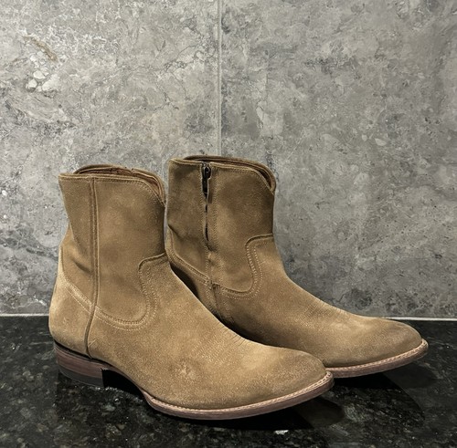 FRYE Herren "Austin Inside Zip" Abgenutzt Wildleder Westernstiefel 9,5 D $ 388+ NEU - Bild 9 von 20