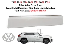 2018-2024 Volkswagen Atlas Front Right Door Lower Molding White 3CN854940G0k1
