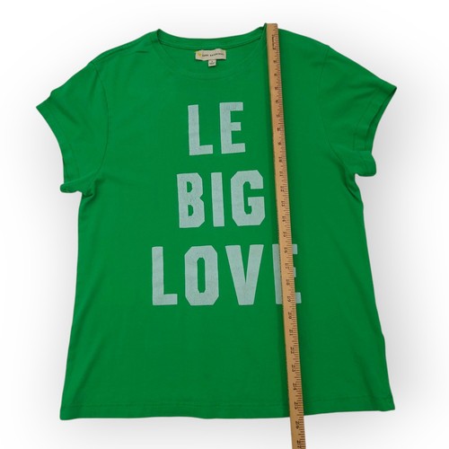 Kerri Rosenthal Le Big Love Logo Tee Shirt Short Sleeve Top Green Size S - Picture 5 of 6